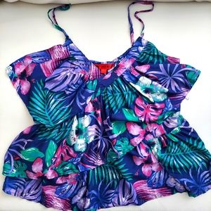 Hot Kiss Purple & Green Tank XL